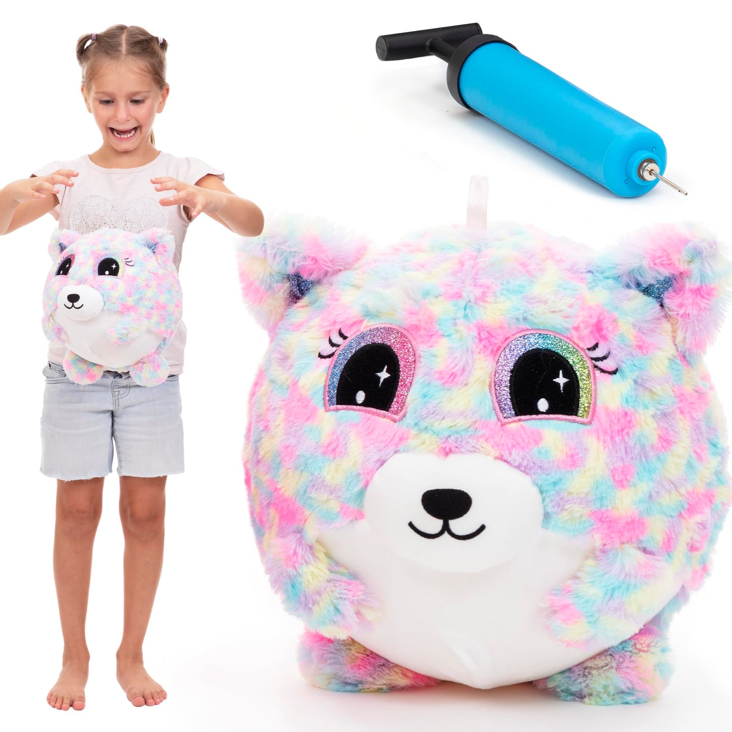 ✨Princess Twinkle Hugpal - 9in Plush Bouncy Ball with Pump Included💖