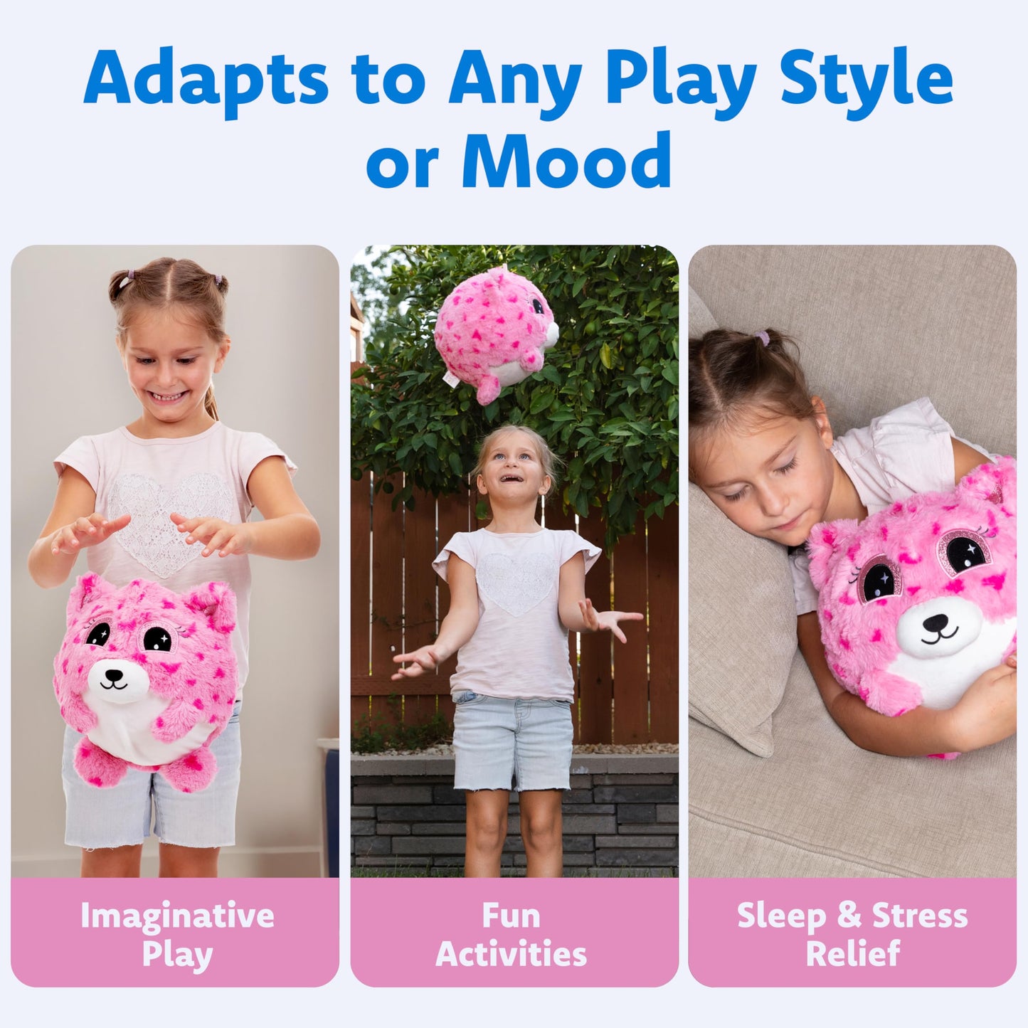 ✨Lily Loveheart Hugpal - 9in Plush Bouncy Ball with Pump Included💖